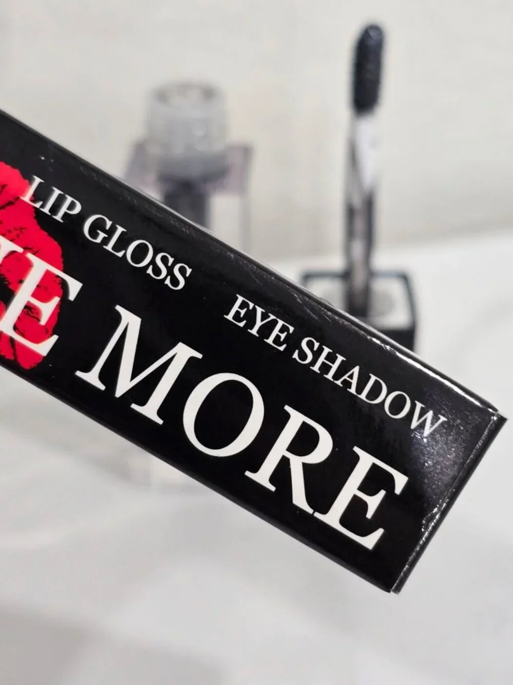 Sue More ✦ Lip Gloss & Eye Shadow ✦ Sparkle Black Dual‑Use Long‑Wear Formula NWT